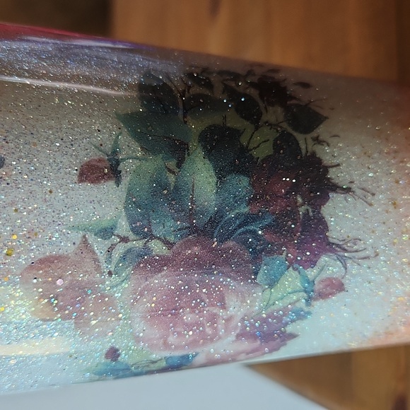 Glitter Gold & Silver 20oz Tumbler with Roses & 10oz "Not a Day Over Fabulous" - Picture 11 of 11